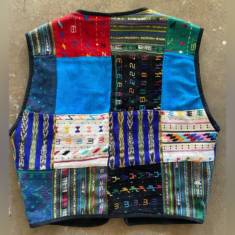 Embroidered Vintage Patchwork Grandmacore Vest - image 8